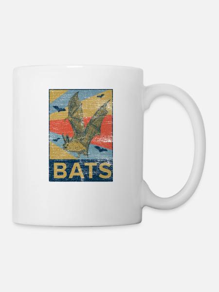 Fledermaus Flügel Vampir Halloween Geschenk Tier - Tasse - Weiß