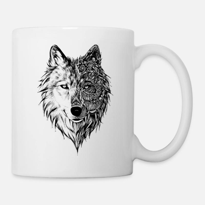Wolf - Tasse - Weiß