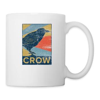 Raven crow bird animal gift pet vintage - Mug - white - Right