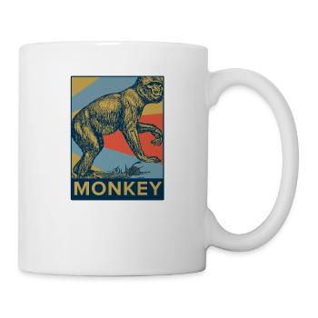 Monkey primate chimpanzee gorilla animal gift - Mug - white - Right