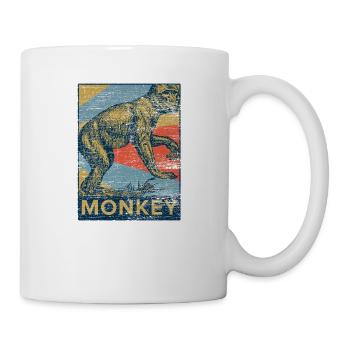 Monkey primate gorilla chimpanzee animal zoo zoo - Mug - white - Right