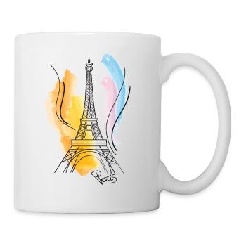 Dessin de tour Eiffel - Mug blanc - blanc - Droite