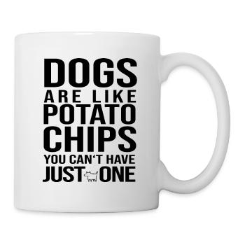 Les chiens sont comme des frites Chien Chiot chien amoureux - Mug blanc - blanc - Droite