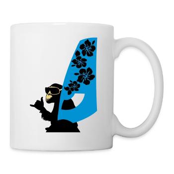 planche à voile - Mug blanc - blanc - Droite
