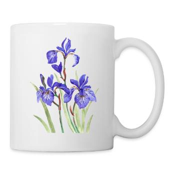 Iris violets - Mug blanc - blanc - Droite
