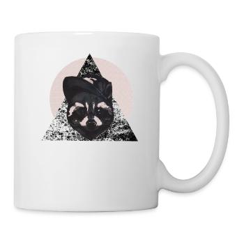 Waschbär - Tasse - Weiß - Rechts