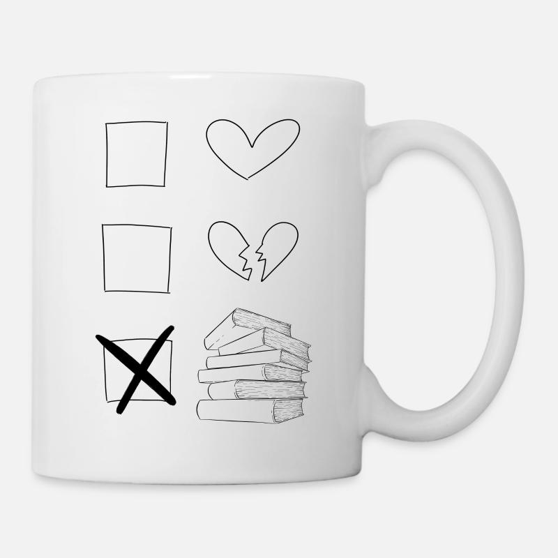 Prise de livres simples - amateurs de livres - Mug blanc - blanc