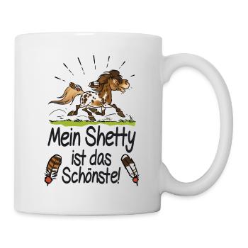 Mein Shetty das Schönste (Text schwartz) - Mug blanc - blanc - Droite