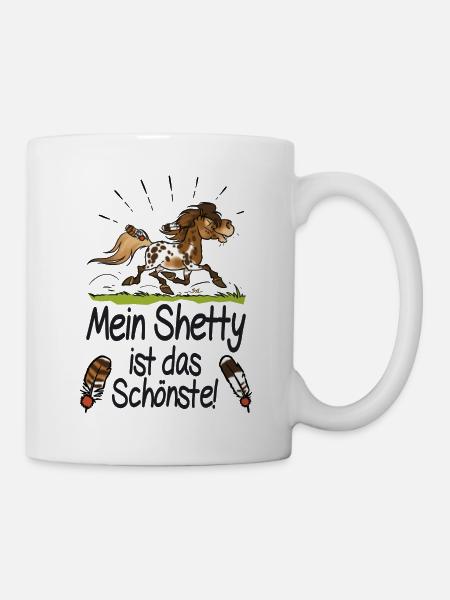 Mein Shetty das Schönste (Text schwarz) - Tasse - Weiß