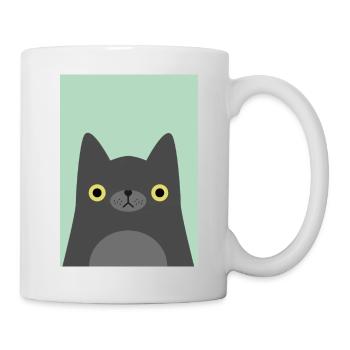 Black cat - Mug - white - Right