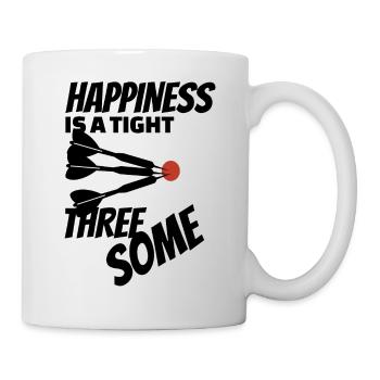 Darts Happiness is a Tight Three Some - Threesome - Mug - white - Right