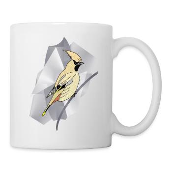 L'oiseau du waxwing - Mug blanc - blanc - Droite