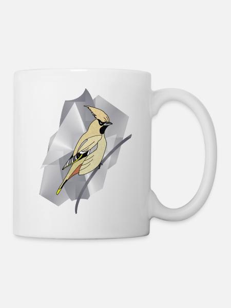Der Vogel des Waxwing - Tasse - Weiß
