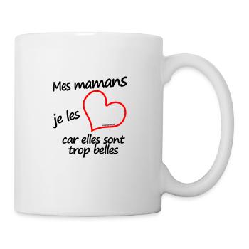 mes mamans je les aime - Mug blanc - blanc - Droite