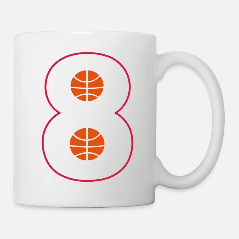 basketball_number_8 - Mug - white