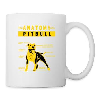 L'anatomie d'un cadeau de propriétaire de Pit Bull Dog - Mug blanc - blanc - Droite