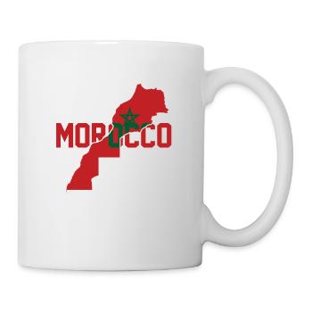 Marokko Karte - Tasse - Weiß - Rechts