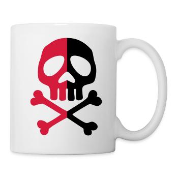 Skull Anarchy Pirate Party Shapes Drawing - Mug - white - Right