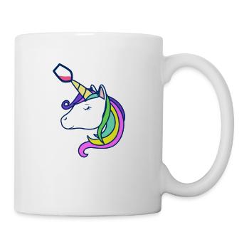DAS WEIN EINHORN | LUSTIG DESIGN GESCHENK ALKOHOL - Tasse - Weiß - Rechts
