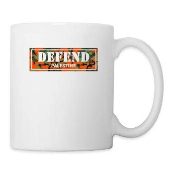 "DEFEND PALESTINE" T-shirt camouflage - Mug blanc - blanc - Droite