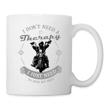 Thérapie - Biker - Rocker - chopper-motorcycle - Mug blanc - blanc - Droite