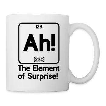 ah the element of surprise - Mug - white - Right