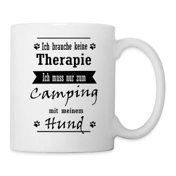 Camping avec mon chien - Mug blanc - blanc - Droite