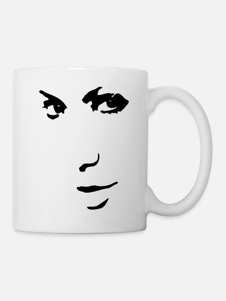 visage de femme - Mug blanc - blanc