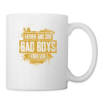 Vater Sohn beste Freunde Leben Faust Familie Papa - Tasse - Weiß - Rechts