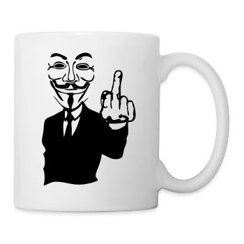 anonymen Maske Maske fuck6 Hand in Hand zusammen - Tasse - Weiß - Rechts