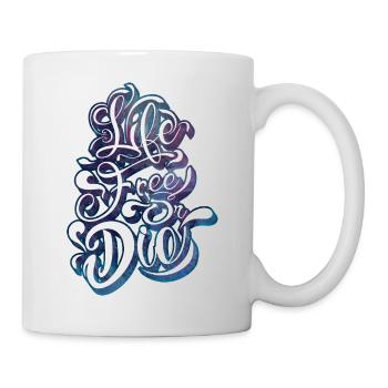 vivre libre ou mourir - Mug blanc - blanc - Droite