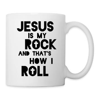 Jesus is my rock - cool Christian gift - Mug - white - Right