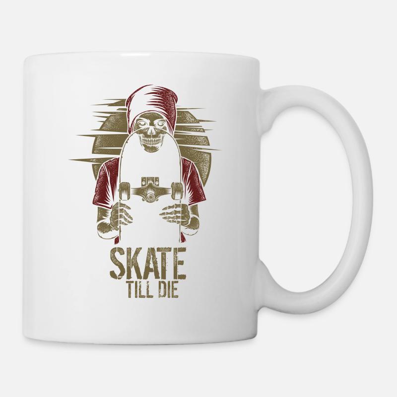 Skate Till Die - Tasse - Weiß