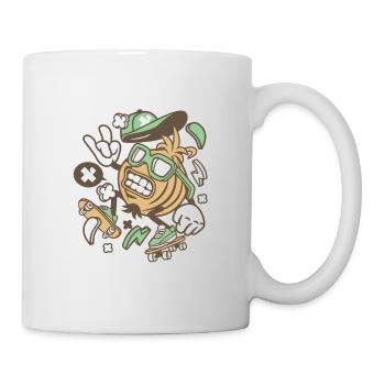 Onion Skater idée cadeau pour les enfants de skateboard - Mug blanc - blanc - Droite