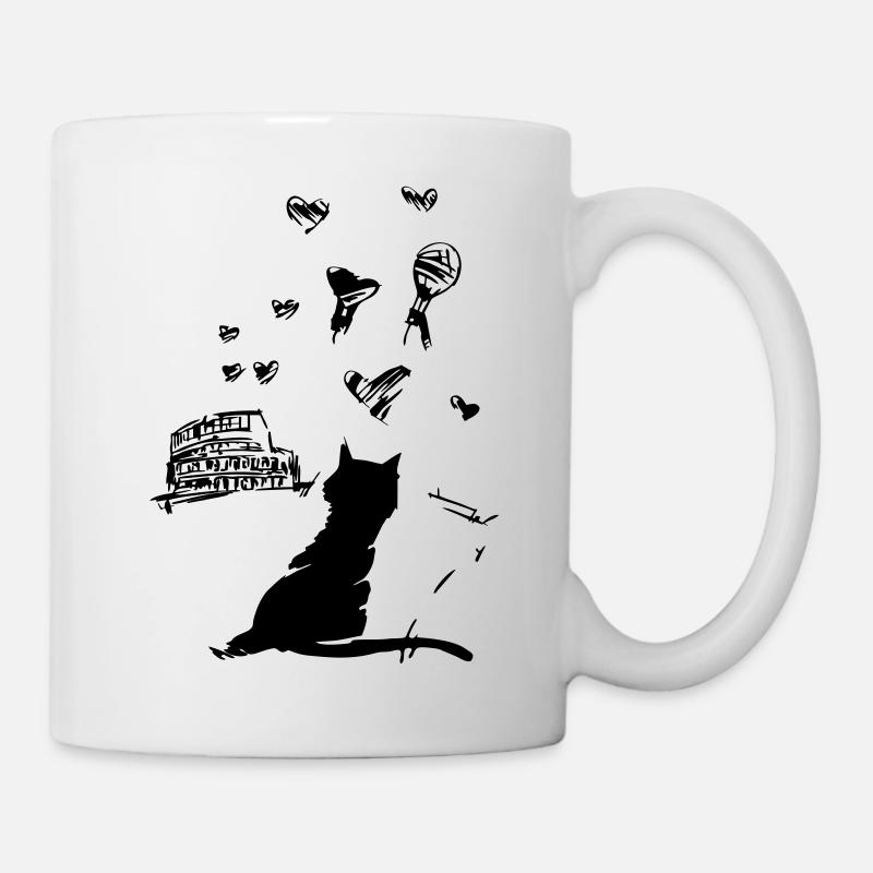 Le chat Ugo à Rome - Le chat Ugo à Rome - Mug blanc - blanc
