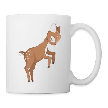 Fawn animal baby - Mug - white - Right