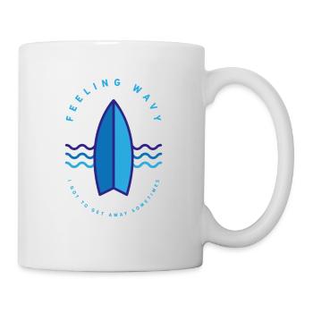 Surfer Shirt - Se sentir ondulé - Mug blanc - blanc - Droite