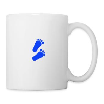 Garçon bébé pieds - Mug blanc - blanc - Droite
