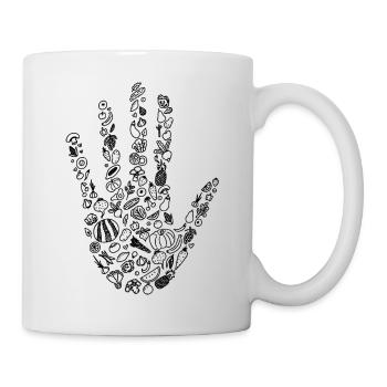 Main végétalienne - Vegan VipeZ - Mug blanc - blanc - Droite