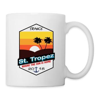 Saint-Tropez - France - Vintage - Mug blanc - blanc - Droite