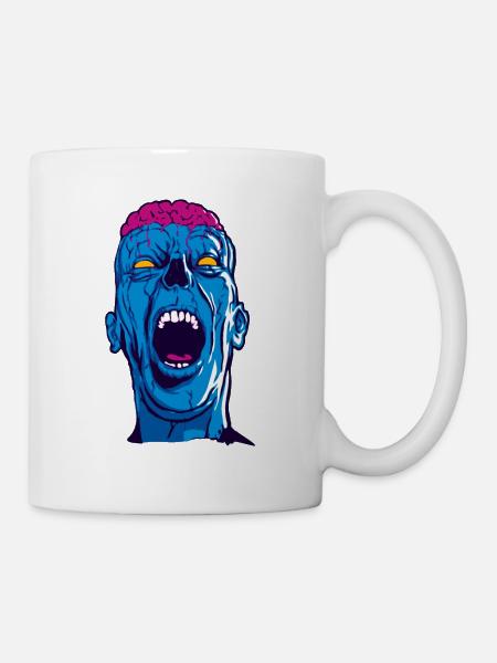Screaming Zombie - Tasse - Weiß