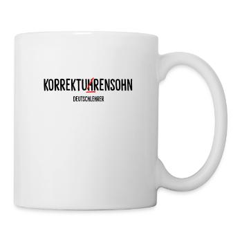 Deutschlehrer Lehrer Geschenk - Korrekturensohn - Tasse - Weiß - Rechts