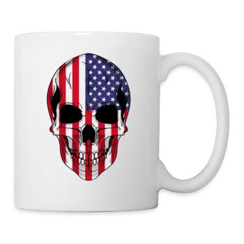 Skull USA - Mug - white - Right