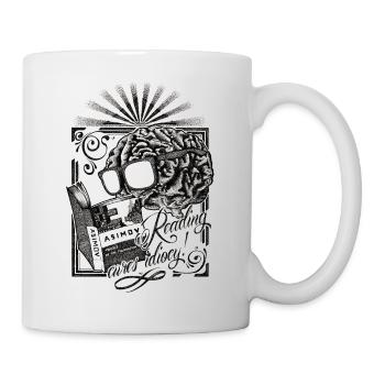 La lecture guérit l’idiotie! - Mug blanc - blanc - Droite