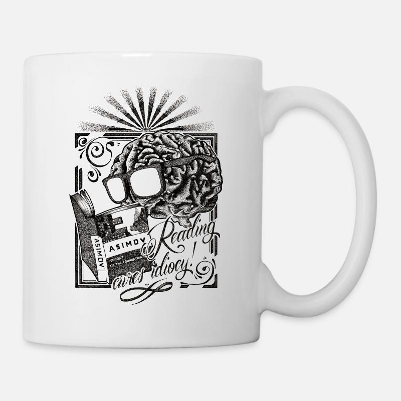 Lesen heilt Idiotie! - Tasse - Weiß