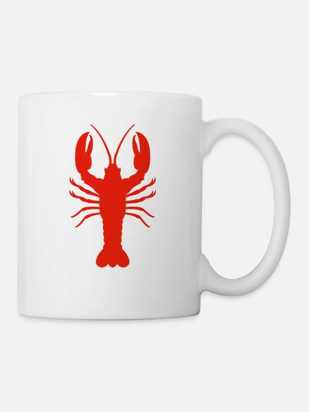 Homard rouge - Mug blanc - blanc