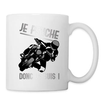 Moto je penche - Mug blanc - blanc - Droite