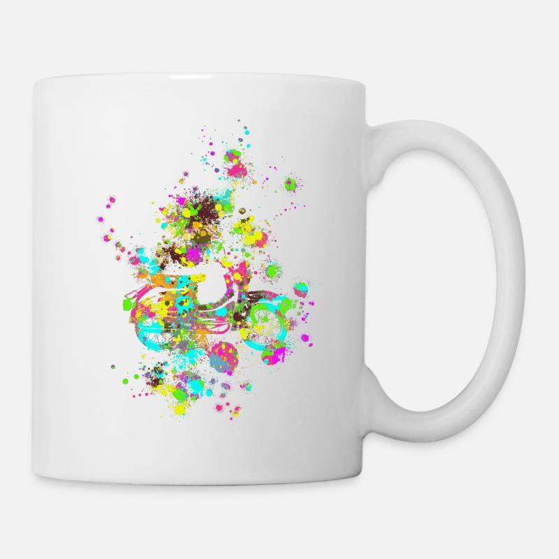 Schwalbe Farbkleckse - Tasse - Weiß