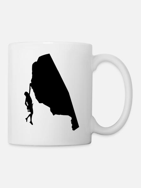 climbing cliffhanger - Mug - white