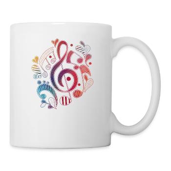 Treble Clef Music Musicien Cadeau Major Minor - Mug blanc - blanc - Droite